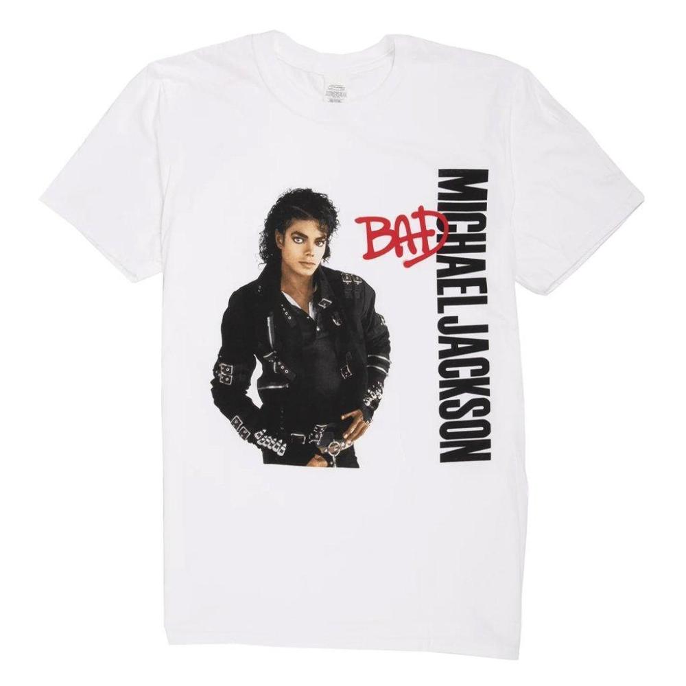 Michael Jackson T-Shirt - Bad - White Shirt